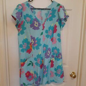 GeeGee On The Bright Side Blossom Breeze Floral Print Romper With Pockets